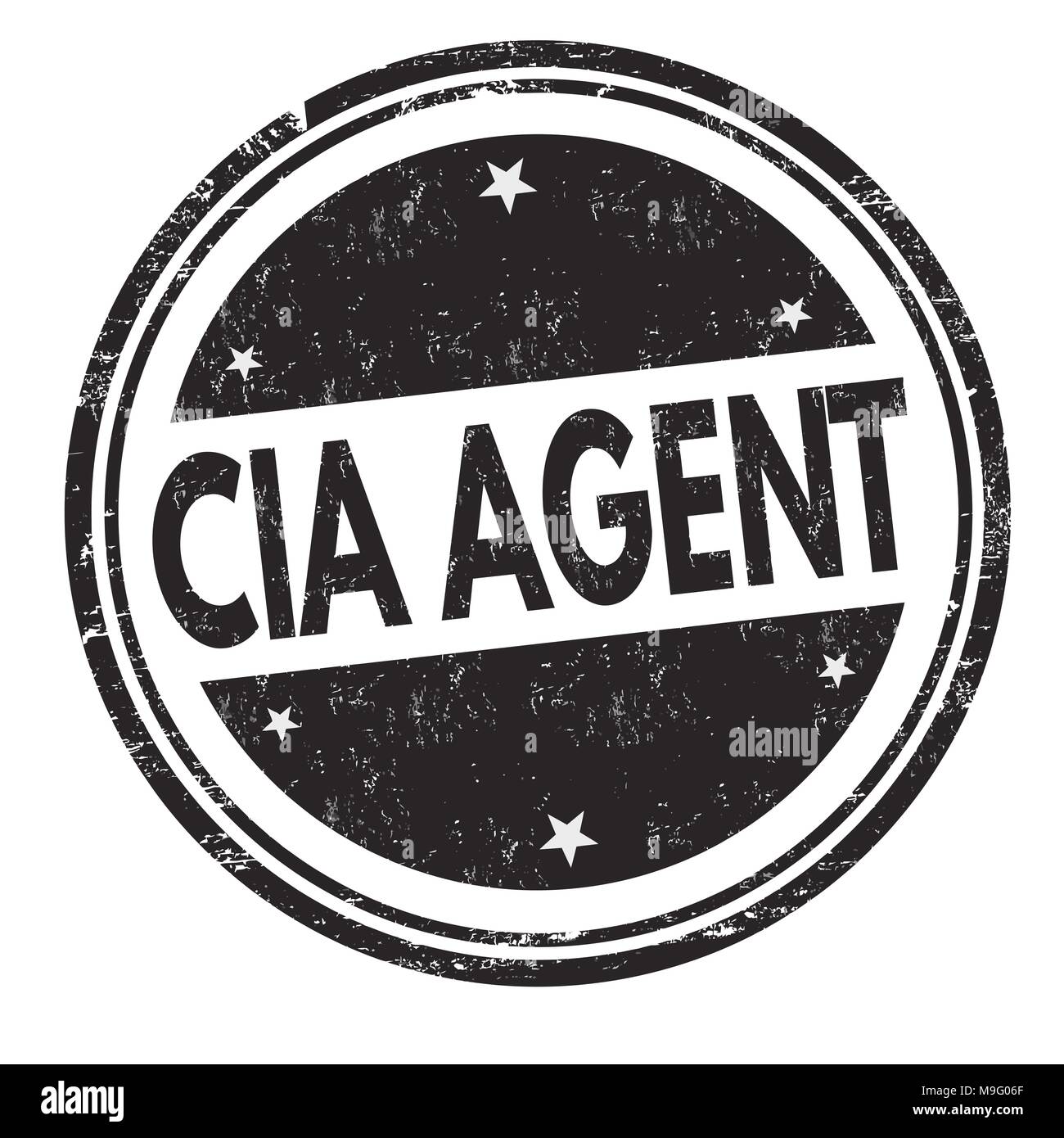 Agent de la CIA grunge tampons sur fond blanc, vector illustration Illustration de Vecteur