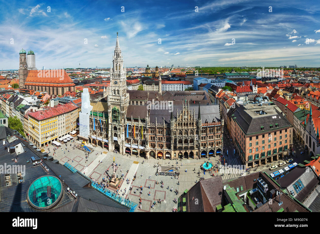 Vue aérienne de Munich, Allemagne Banque D'Images