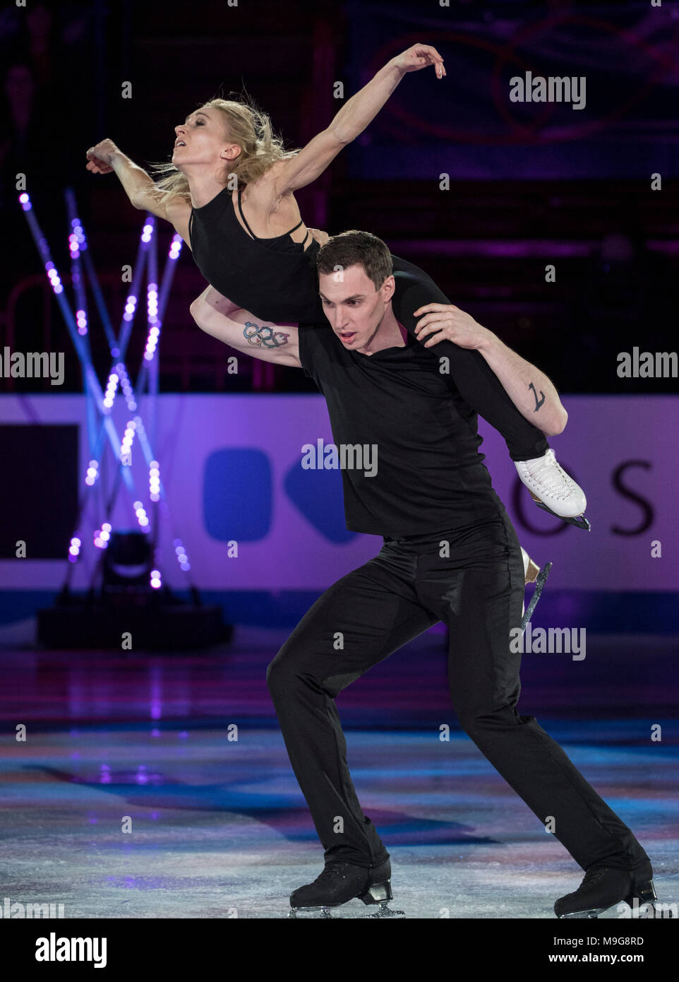 Aljona SAVCHENKO/Bruno MASSOT(ALL), du Gala au cours de l'ISU World Figure Skating Championships à Mediolanum Forum de Milan, Italie, le 25 mars 2018. Credit : Enrico Calderoni/AFLO SPORT/Alamy Live News Banque D'Images