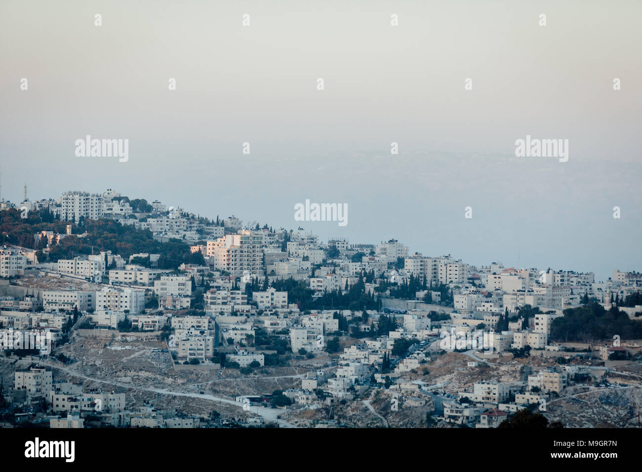 Jérusalem est au-dessus de la lumière du jour. veiw Banque D'Images