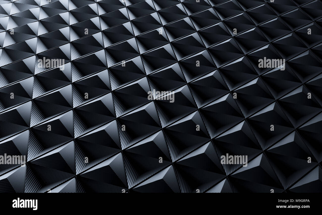 Fibre de carbone triangle 3d image de rendu d'arrière-plan Banque D'Images