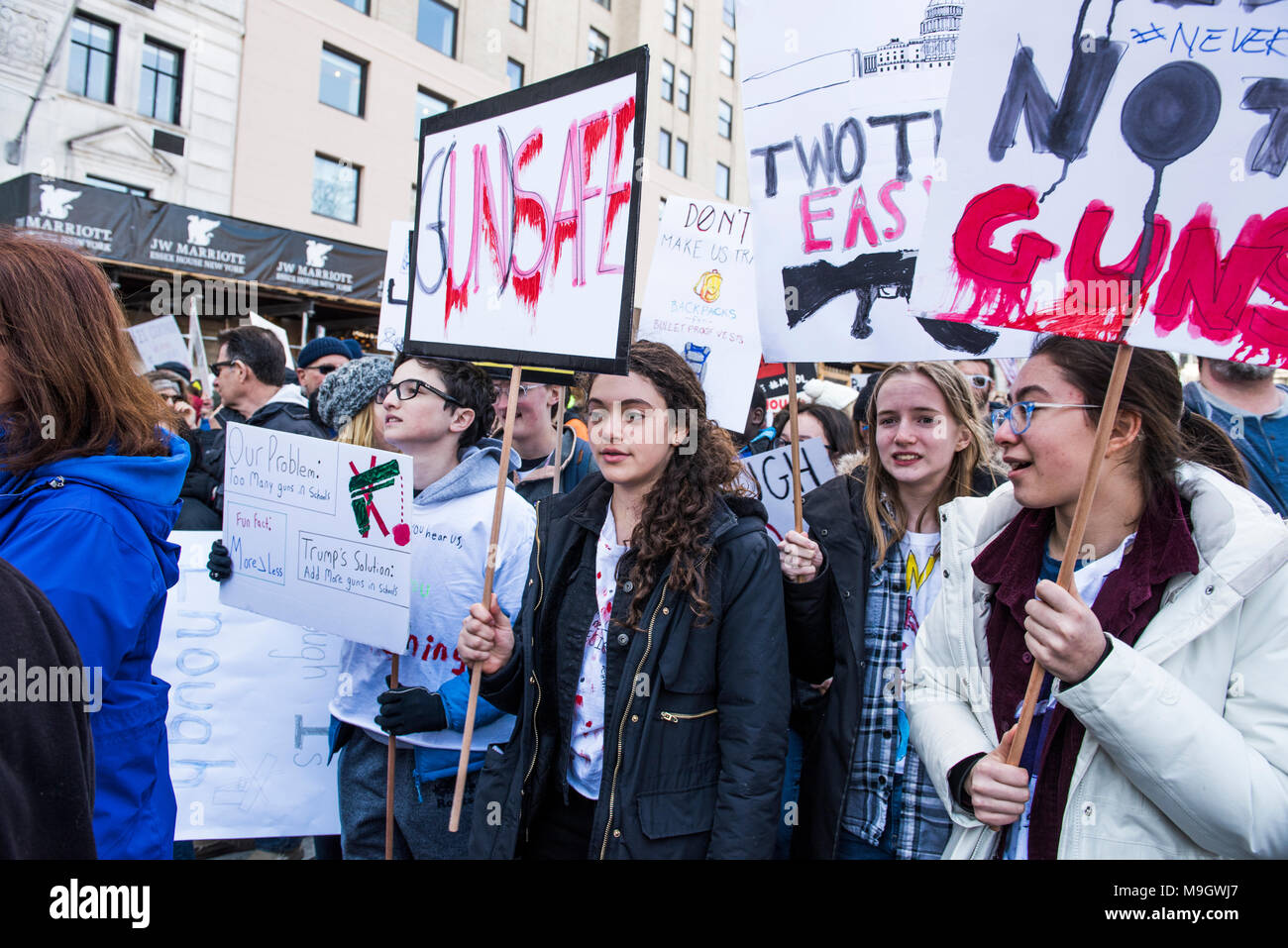 New York, NY, USA - Le 24 mars 2018 : mars pour notre vie 2018 Banque D'Images