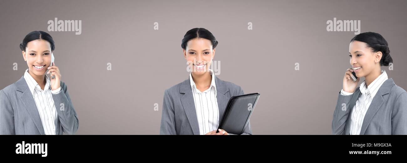 Businesswoman en séquence Banque D'Images
