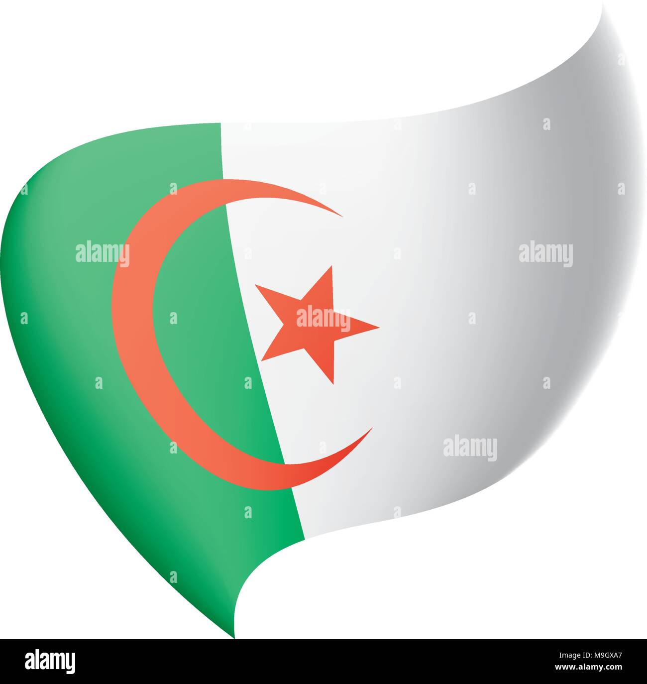 L'Algérie drapeau, vector illustration Illustration de Vecteur