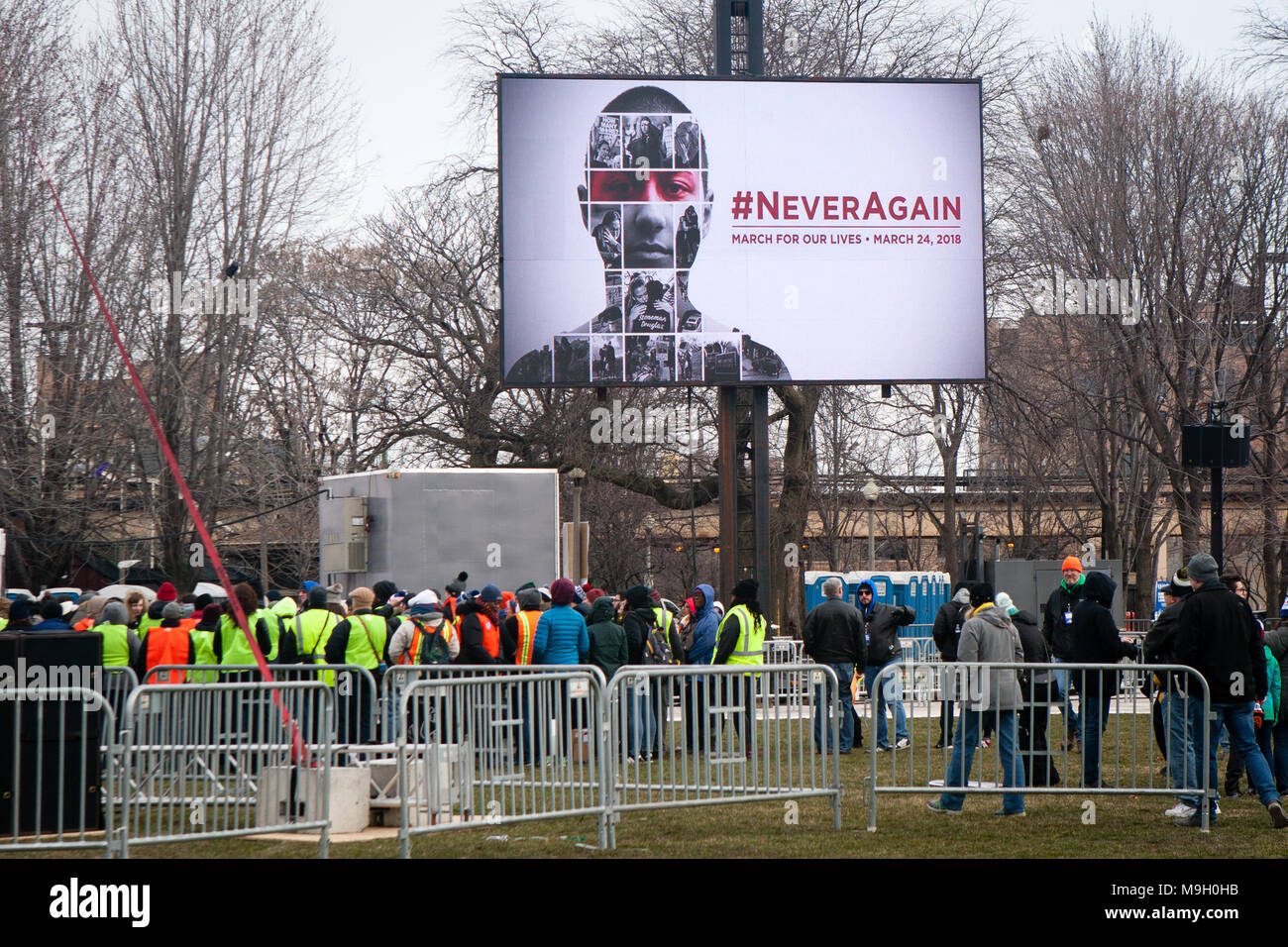 La Marche Pour La Vie Rallye et Mars à Chicago Banque D'Images