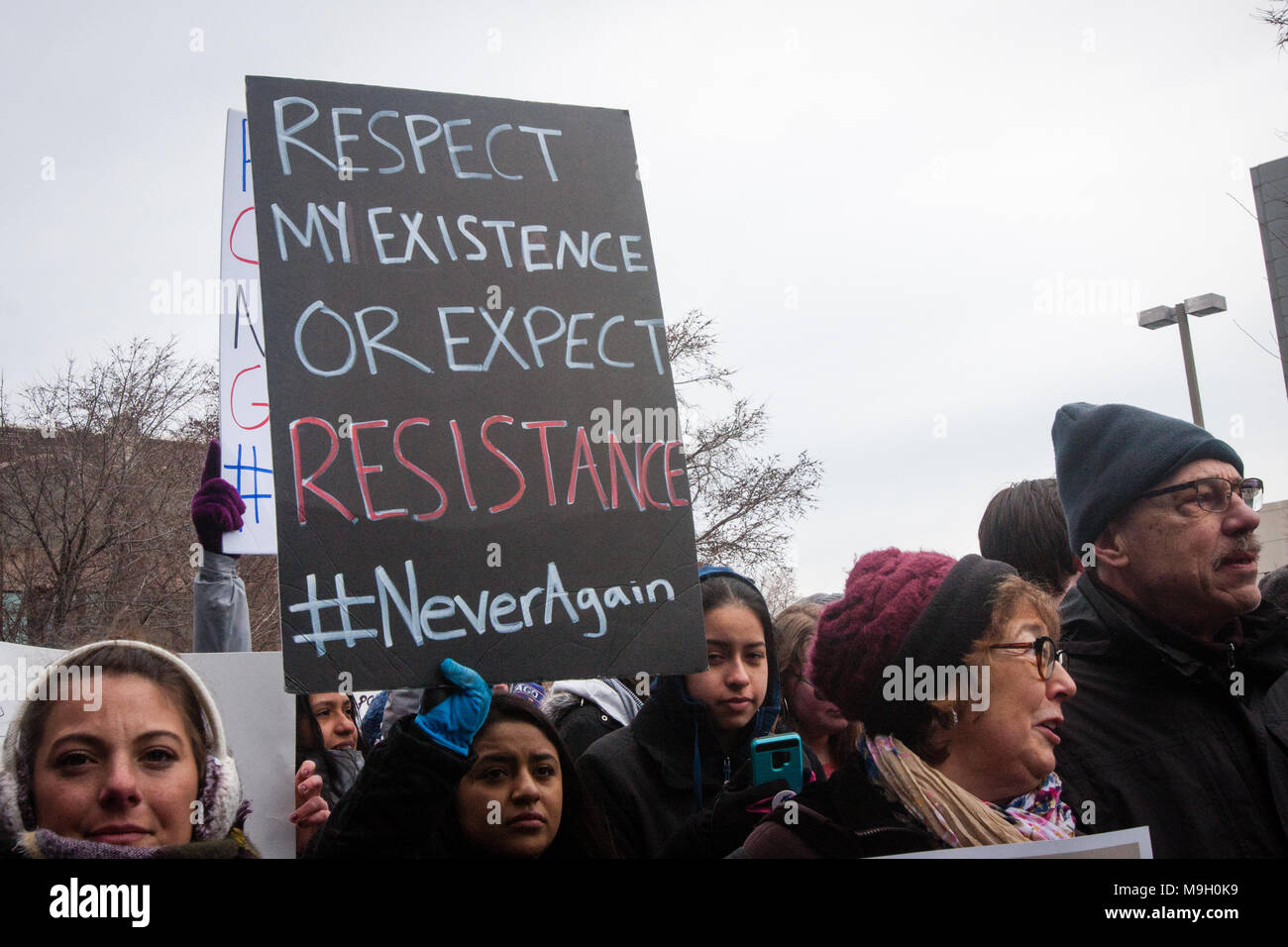 La Marche Pour La Vie Rallye et Mars à Chicago Banque D'Images