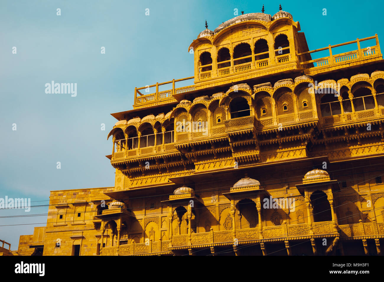 Fort de Jaisalmer ka raja Mahal, l'architecture historique de l'Inde Banque D'Images