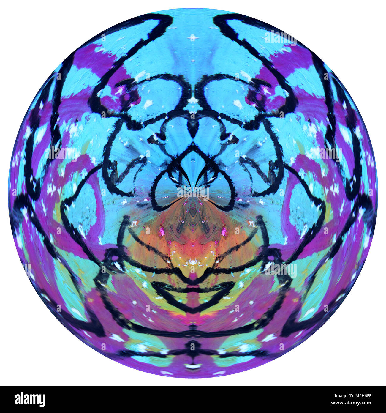 Sphère colorées isolé sur fond blanc, Designer Résumé Sphere isoler sur fond blanc Banque D'Images