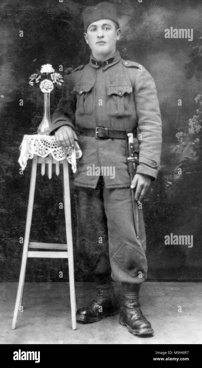 Soldat serbe yougoslave des années 1930 Banque D'Images