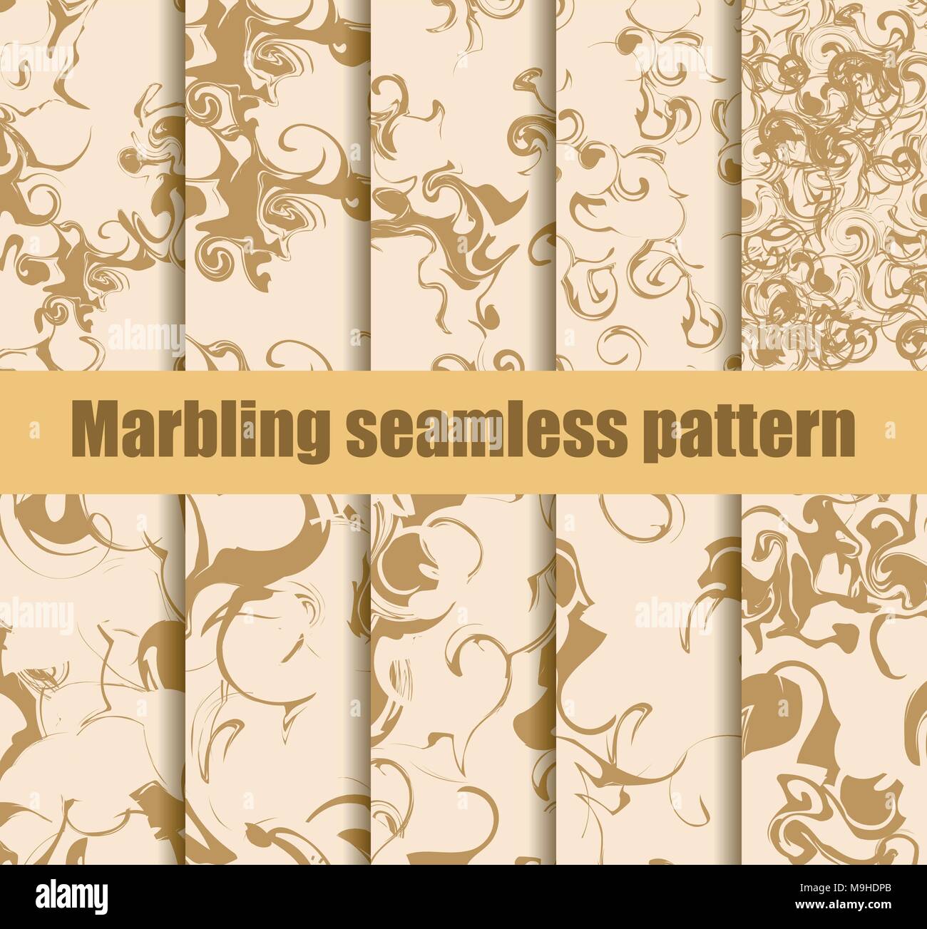 Seamless pattern set persillage. Aquarelle sur papier marbré. S'appuyant sur l'eau. Grunge textures. Vector illustration Illustration de Vecteur