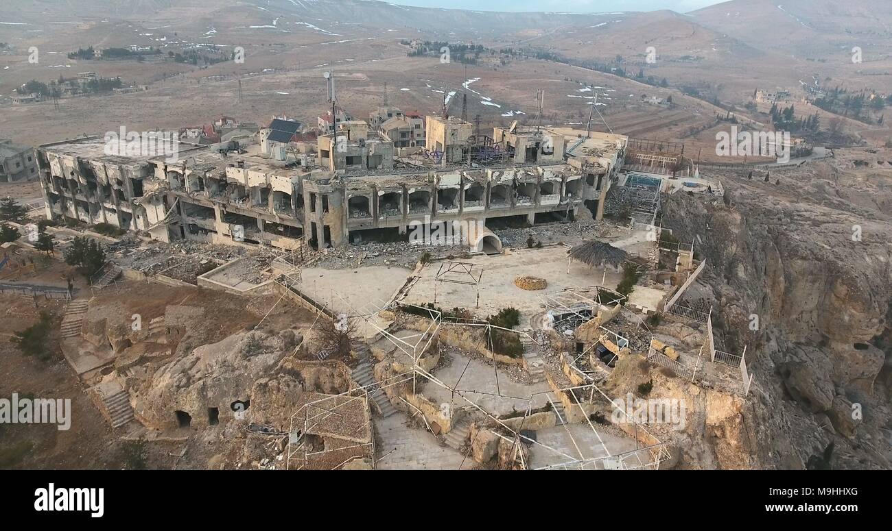 Maaloula Village dans les montagnes 2017 Banque D'Images