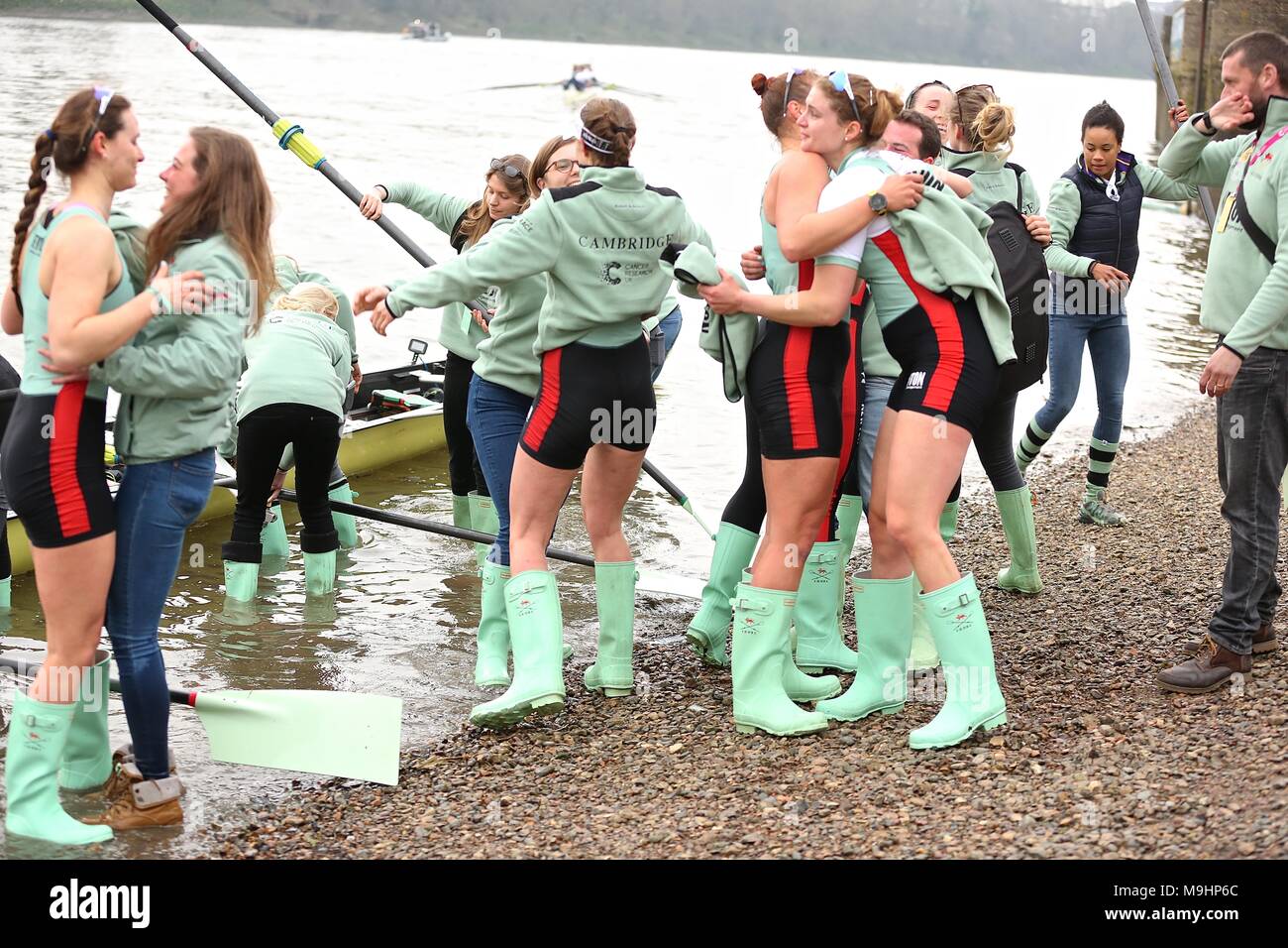 La recherche cancer Boat Race 2018 Banque D'Images