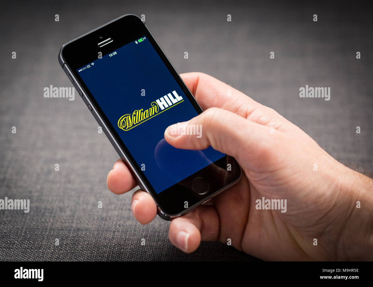 William Hill paris sportifs app sur un iPhone Banque D'Images