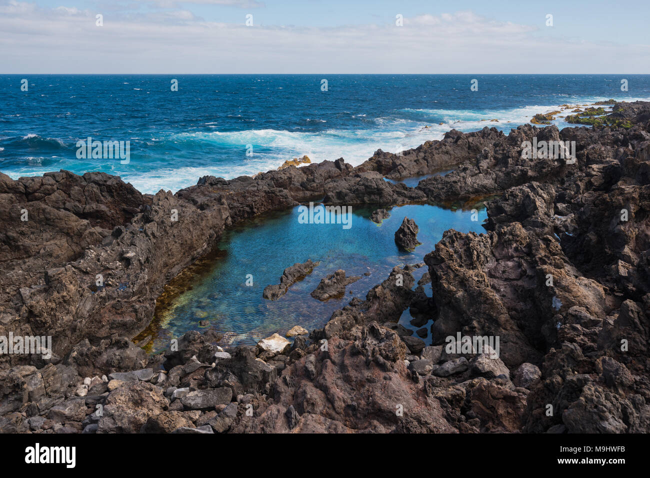 Paysage littoral à Buenavista, au nord de l'île de Tenerife, Canaries, Espagne. Banque D'Images