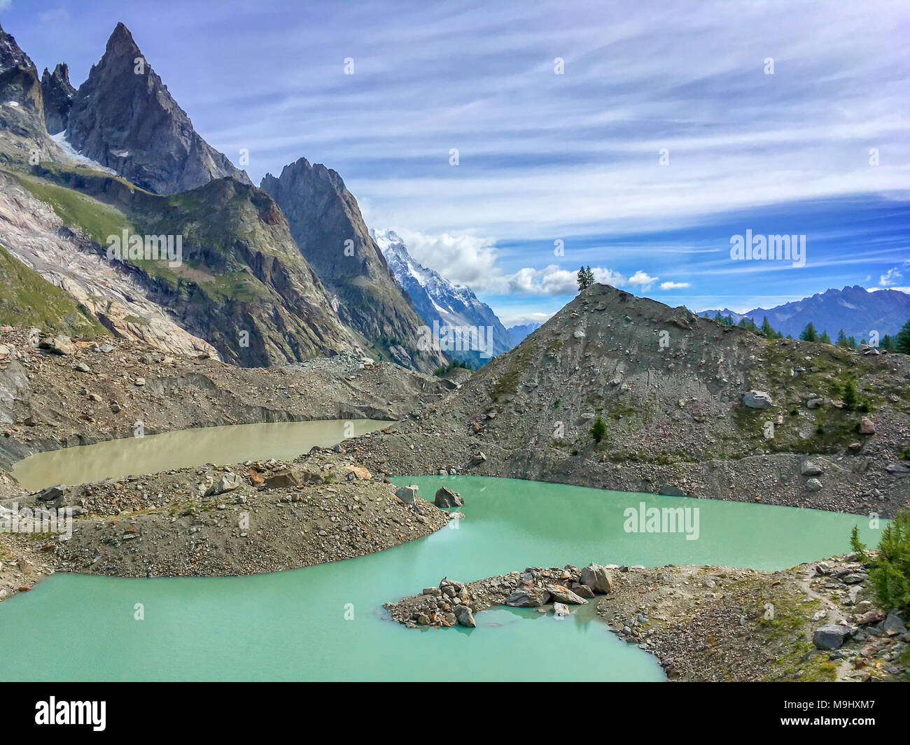 Lac du Miage Miage (lac), de la vallée d'aoste, Italie Banque D'Images