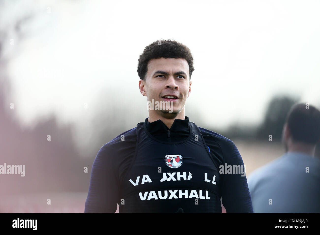 Londres, Royaume-Uni. Mar 26, 2018. Alli Dele au cours de la formation avant l'Angleterre est amical contre l'Italie, au terrain d'entraînement de Tottenham Hotspur le 26 mars 2018 à Londres, en Angleterre. (Photo de Leila Coker/phcimages.com) : PHC Crédit Images/Alamy Live News Banque D'Images