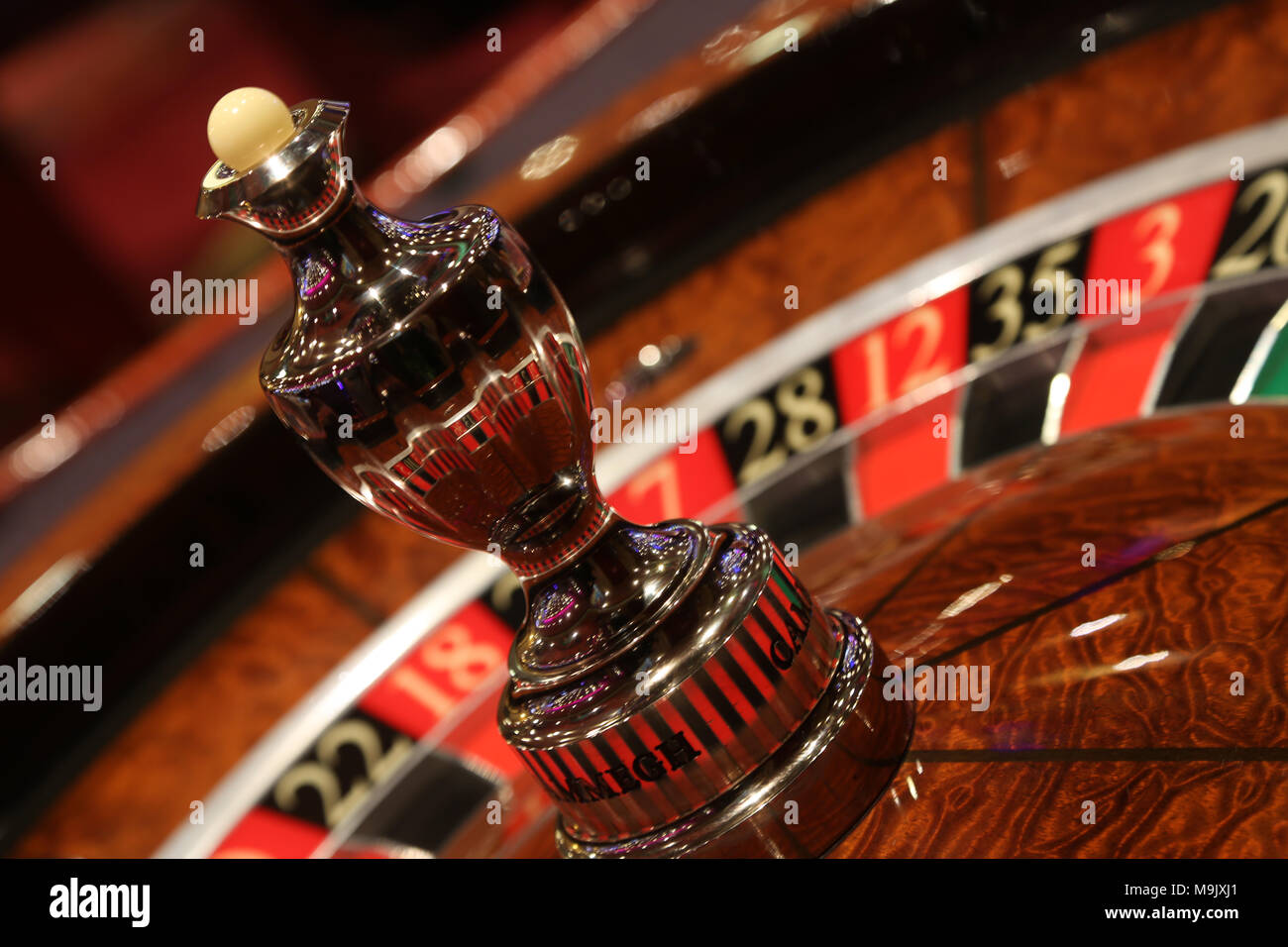 Roulette casino en statique. Banque D'Images