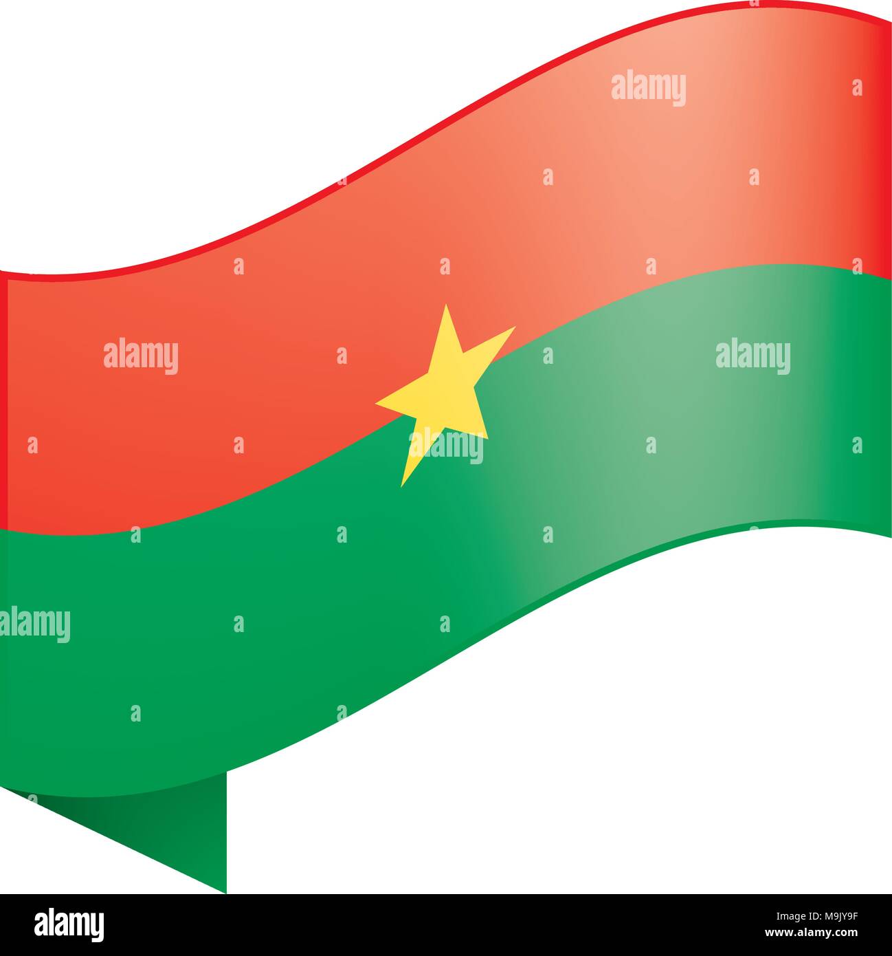 Burkina Faso drapeau, vector illustration Illustration de Vecteur