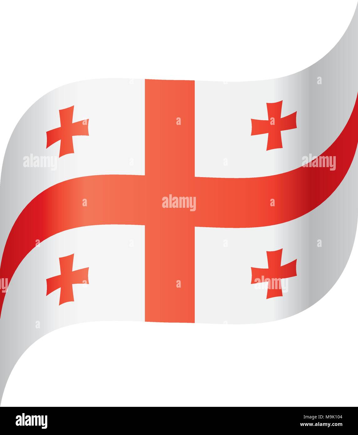 Drapeau de la Géorgie, vector illustration Illustration de Vecteur