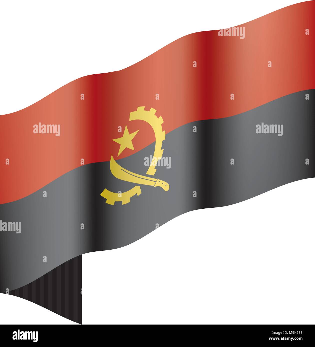 Drapeau de l'Angola, vector illustration Illustration de Vecteur