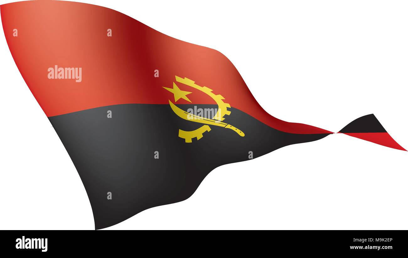 Drapeau de l'Angola, vector illustration Illustration de Vecteur