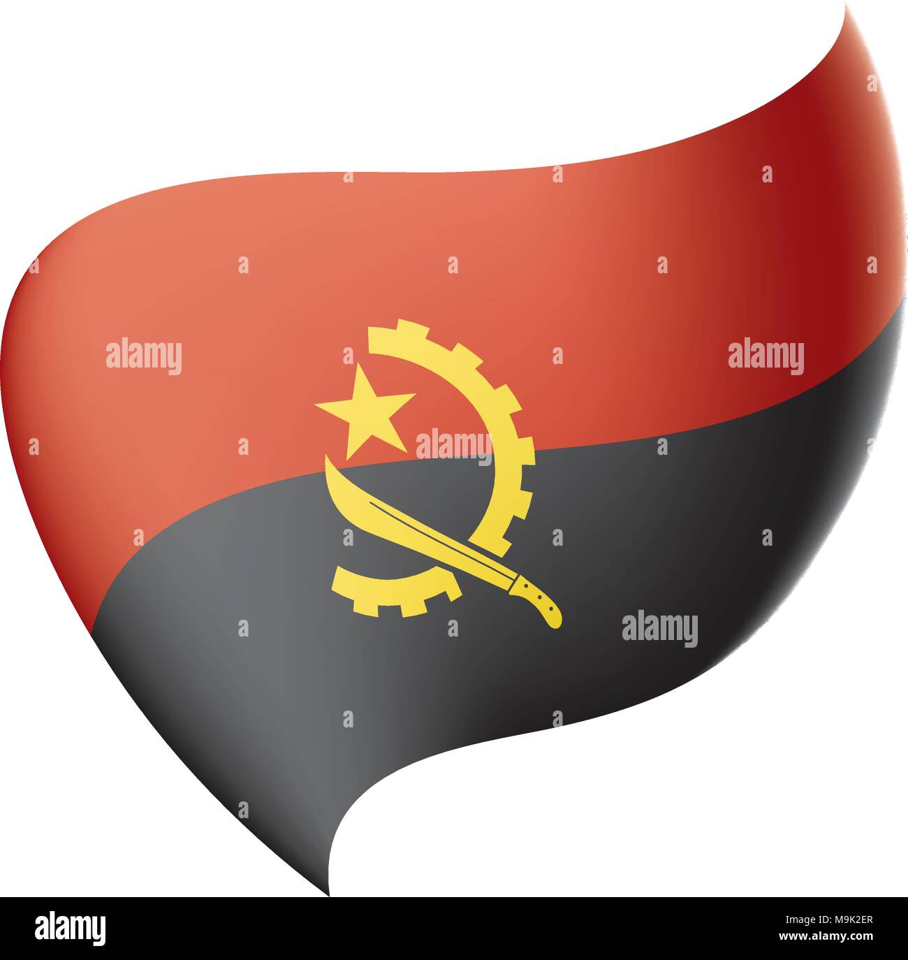 Drapeau de l'Angola, vector illustration Illustration de Vecteur