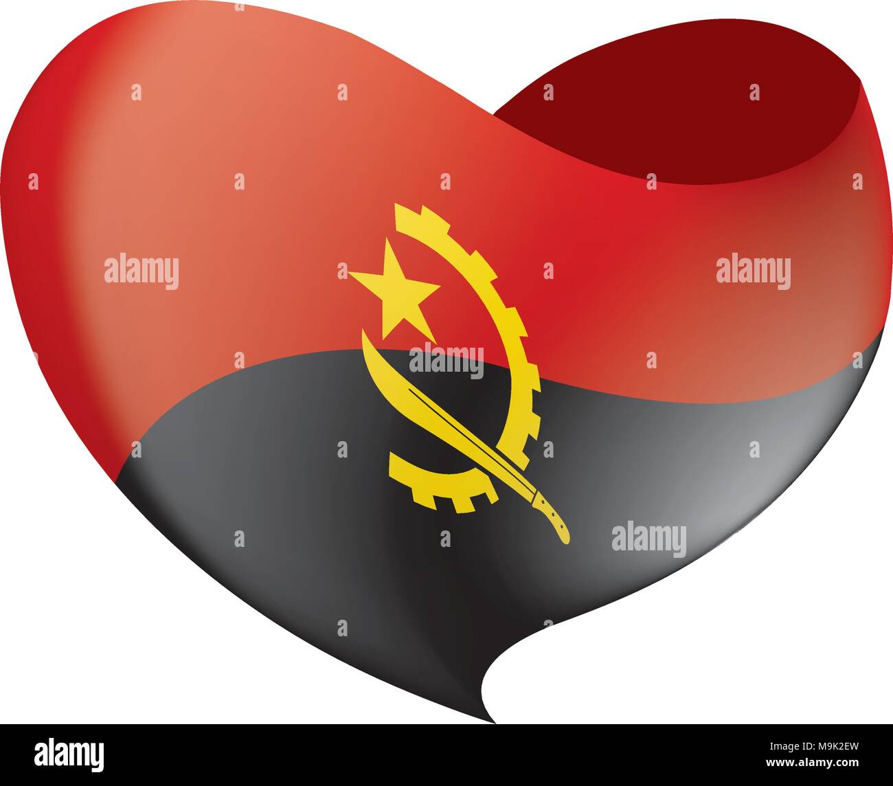 Drapeau de l'Angola, vector illustration Illustration de Vecteur