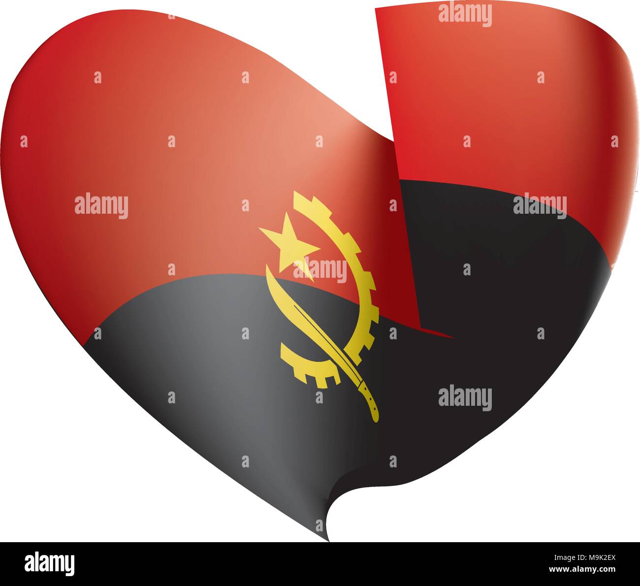 Drapeau de l'Angola, vector illustration Illustration de Vecteur