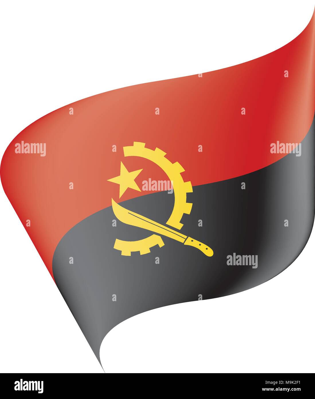 Drapeau de l'Angola, vector illustration Illustration de Vecteur