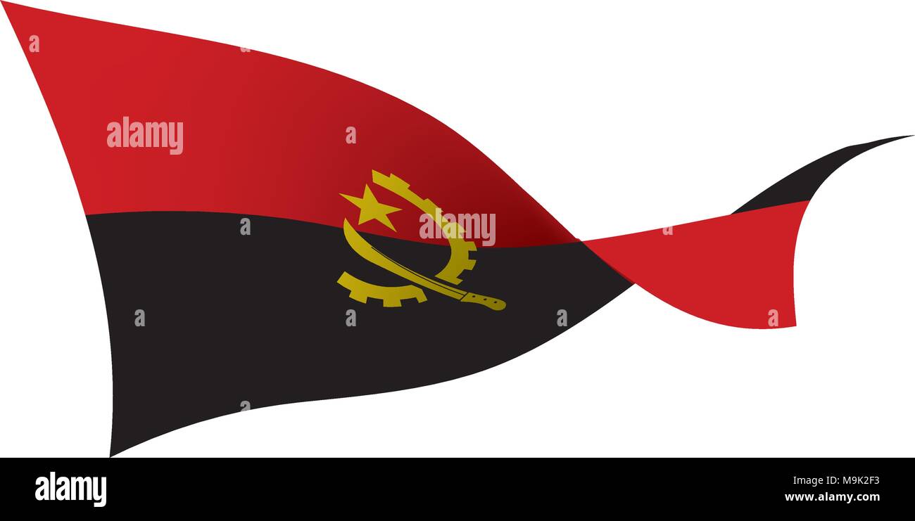 Drapeau de l'Angola, vector illustration Illustration de Vecteur