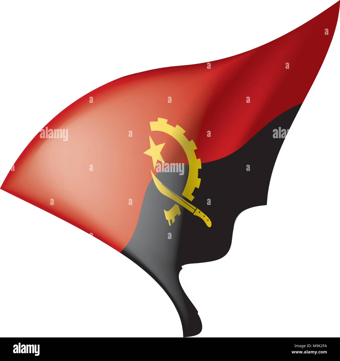 Drapeau de l'Angola, vector illustration Illustration de Vecteur