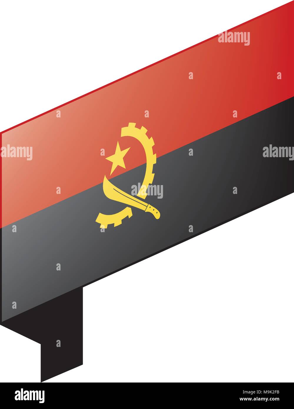 Drapeau de l'Angola, vector illustration Illustration de Vecteur