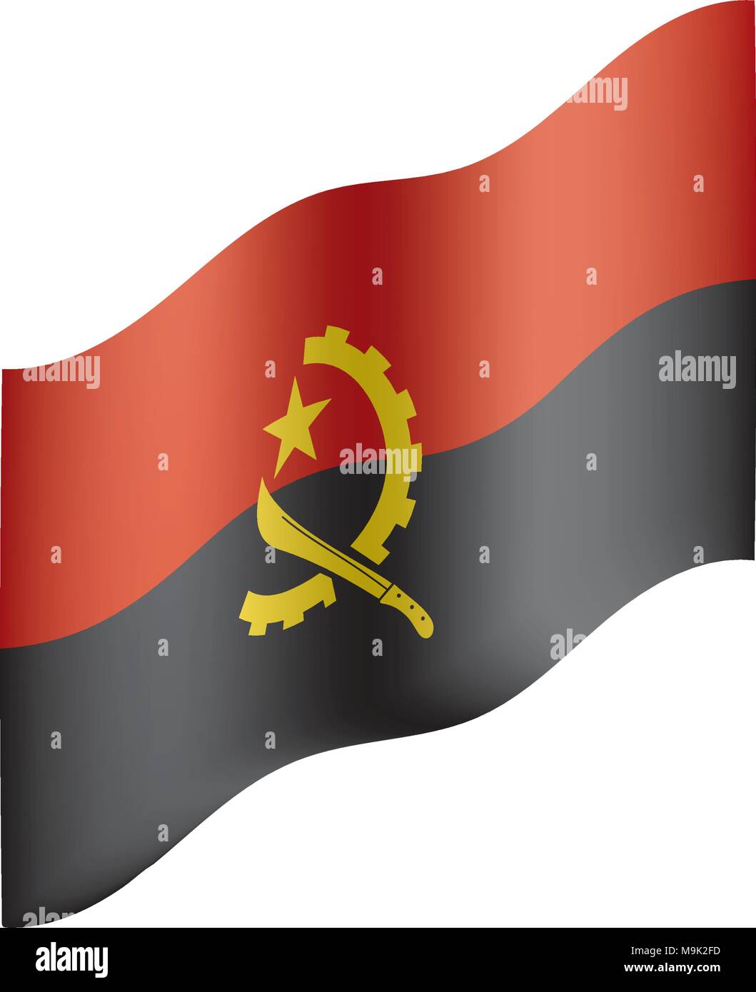 Drapeau de l'Angola, vector illustration Illustration de Vecteur