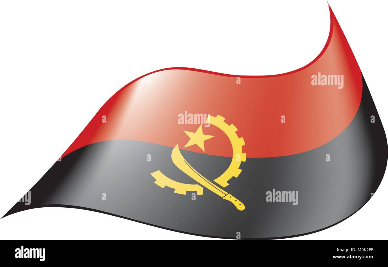 Drapeau de l'Angola, vector illustration Illustration de Vecteur