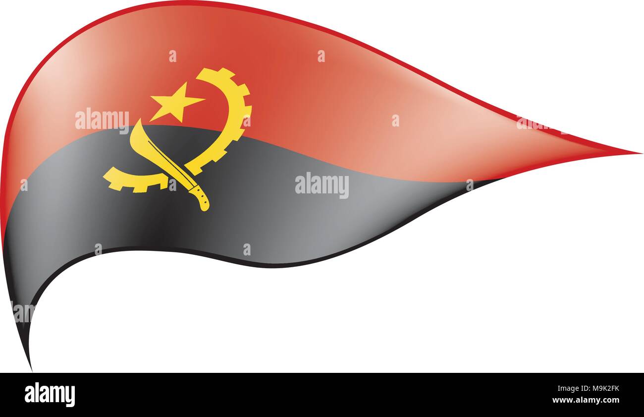 Drapeau de l'Angola, vector illustration Illustration de Vecteur