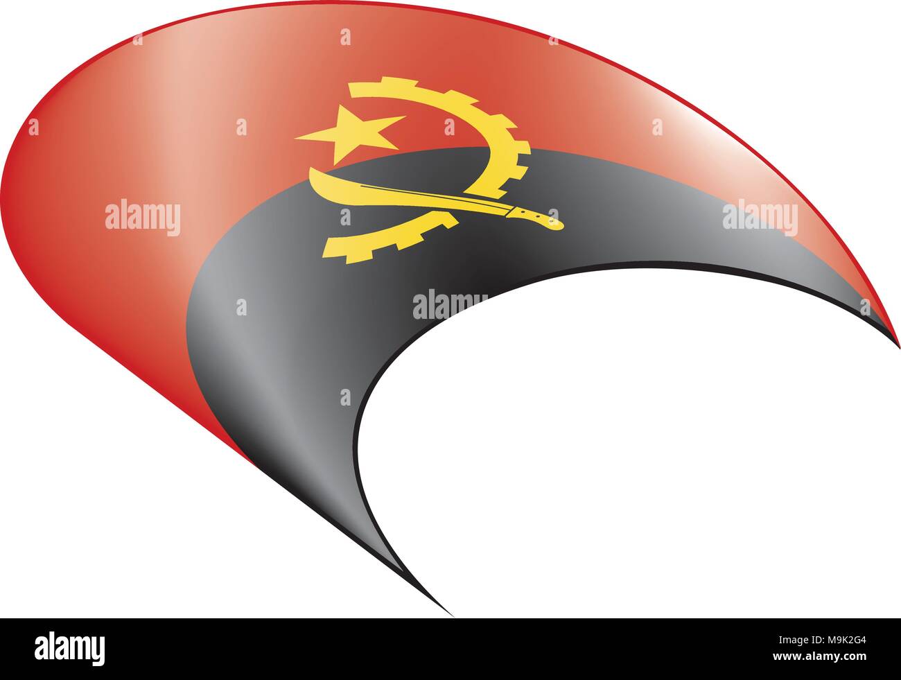 Drapeau de l'Angola, vector illustration Illustration de Vecteur