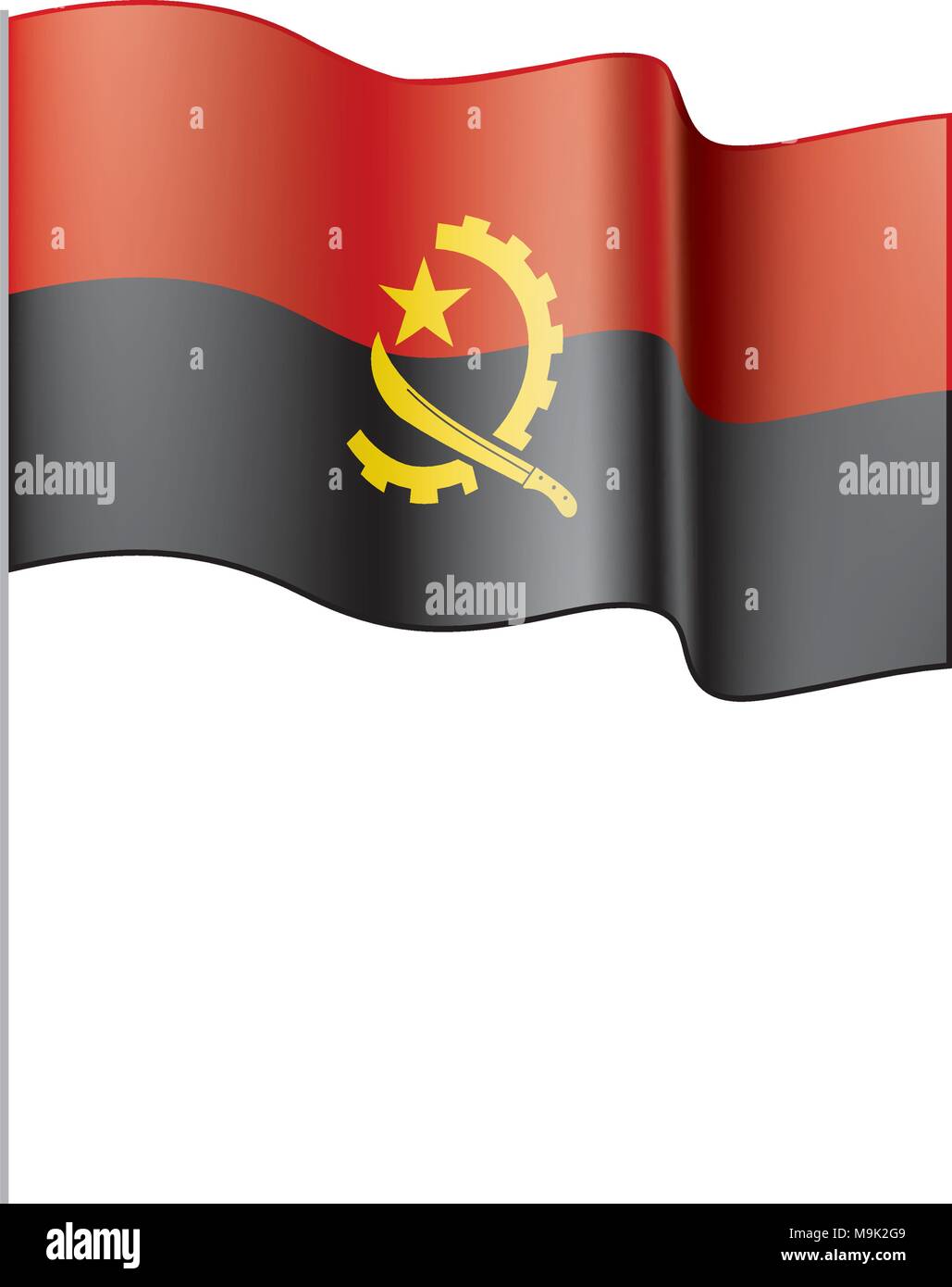 Drapeau de l'Angola, vector illustration Illustration de Vecteur