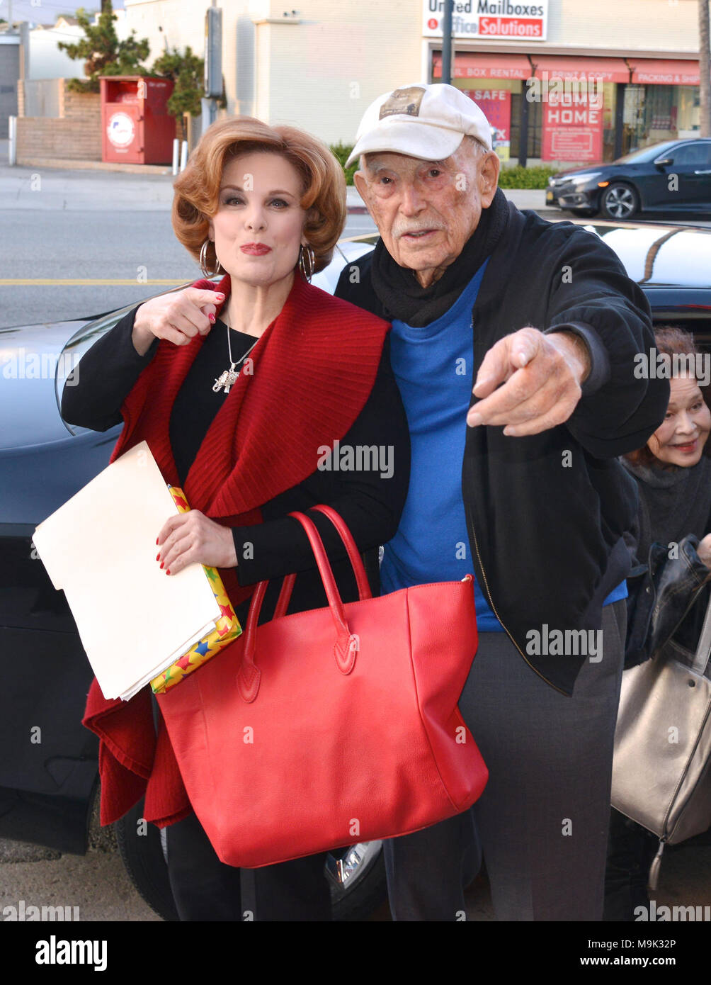 Kat Kramer et Bill Macy assiste à la 41e anniversaire de la fin de l'examen préalable au spectacle Ahrya Laemmle Fine Art Theatre le 24 mai 2018 à Beverly Hills. Banque D'Images