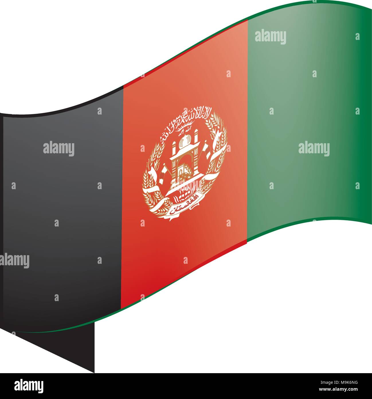 Drapeau de l'Afghanistan, vector illustration Image Vectorielle Stock