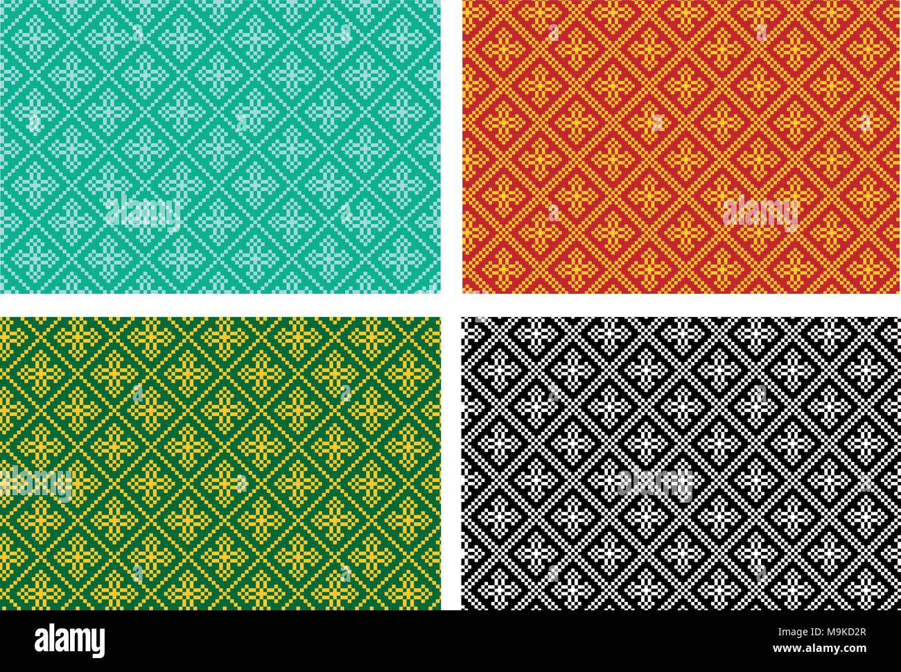 Croix sans soudure en vecteur pixel art design Illustration de Vecteur