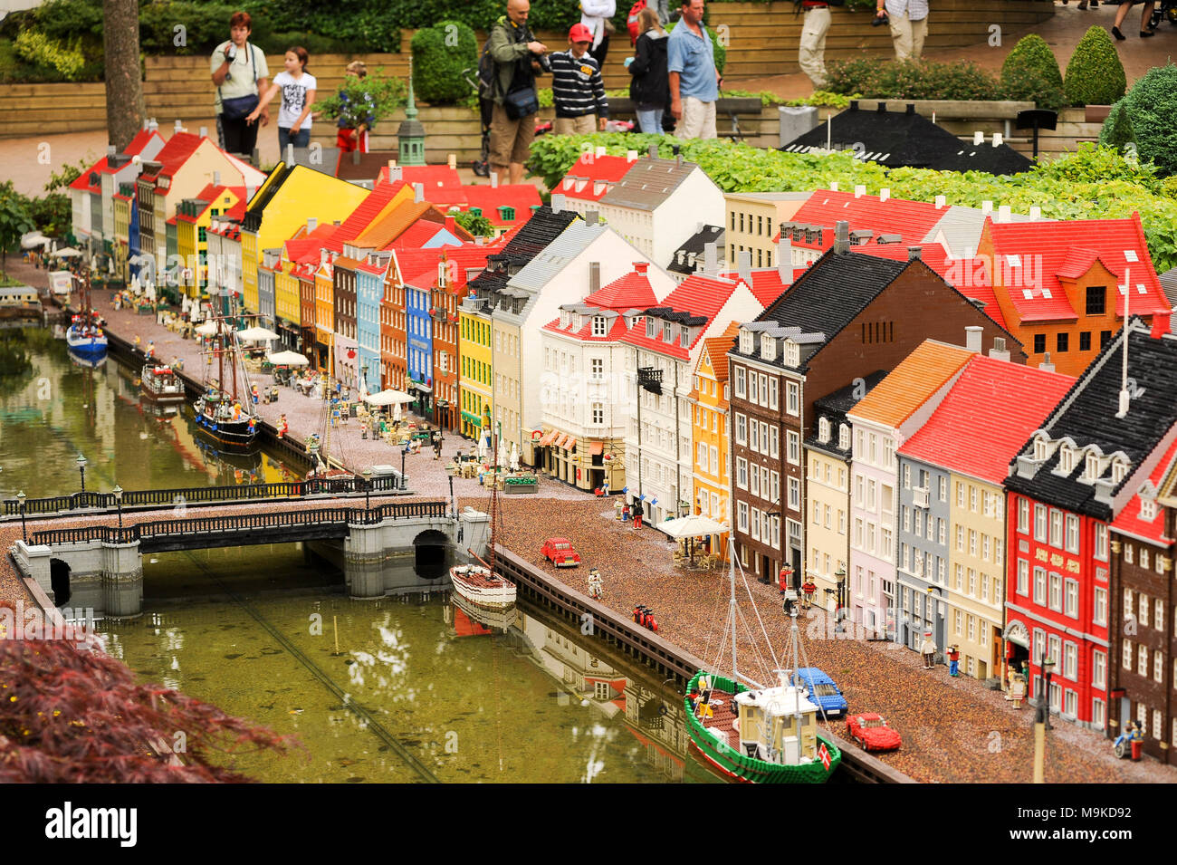 Lego briques Nyhavn à Copenhague, au Danemark en Mini de Legoland Billund Resort a ouvert en 1968 à Billund, Danemark. 17 août 2010, est l'bigge Banque D'Images