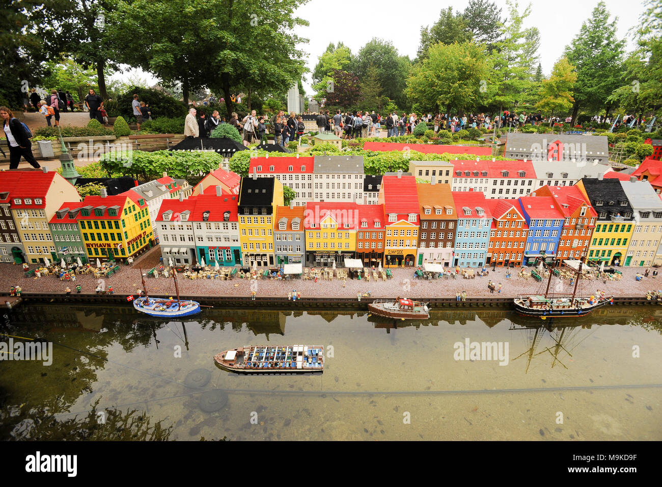 Lego briques Nyhavn à Copenhague, au Danemark en Mini de Legoland Billund Resort a ouvert en 1968 à Billund, Danemark. 17 août 2010, est l'bigge Banque D'Images