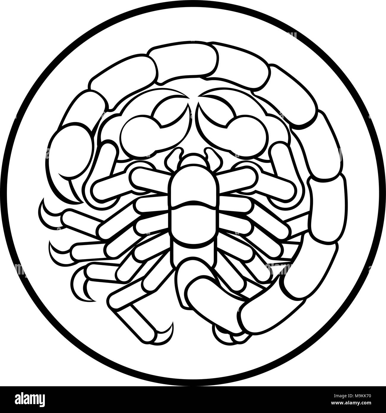Scorpion Scorpion Horoscope Zodiac Sign Illustration de Vecteur