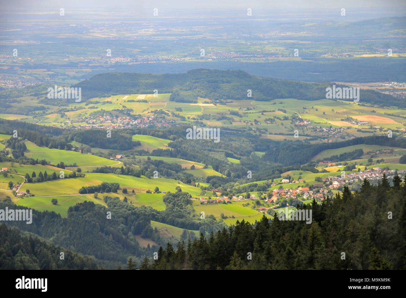 Vue sur la montagne Schauinsland, Baden-Wurttemberg, Allemagne, Banque D'Images