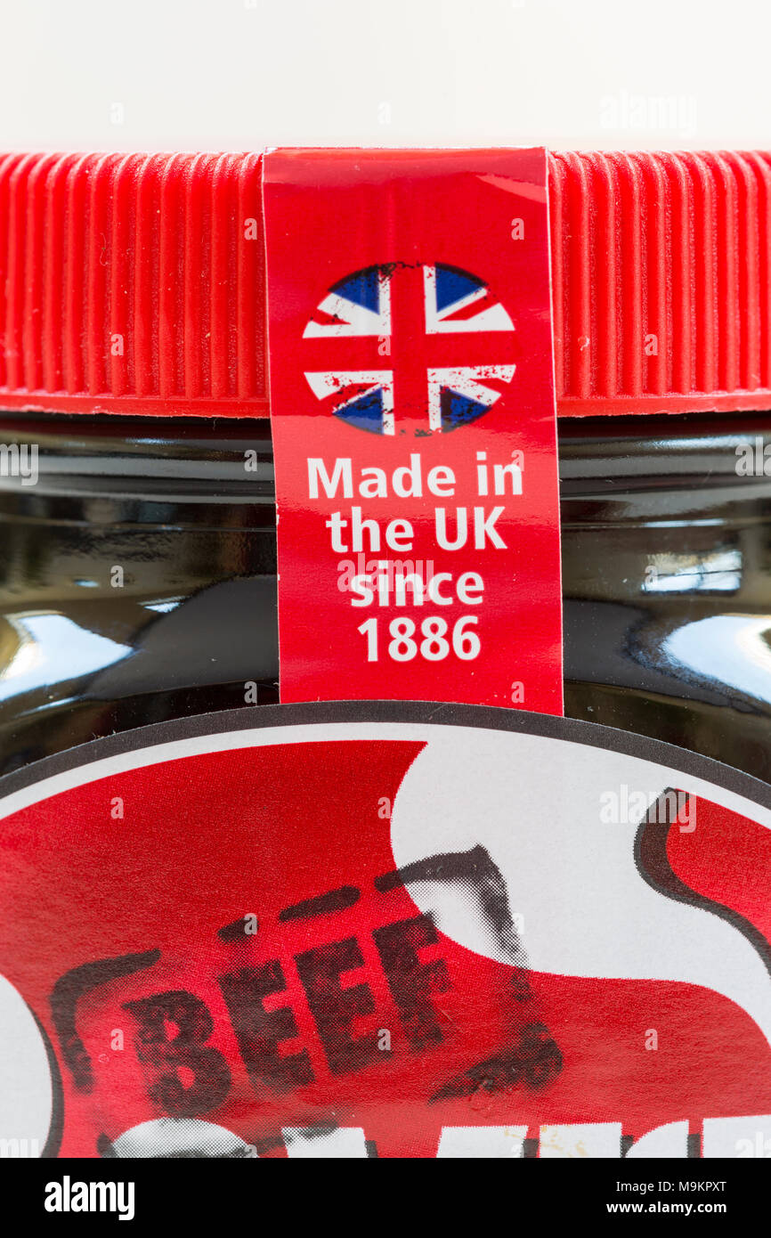 Dans un petit pot. Bovril Faites par Unilever au Royaume-Uni. Banque D'Images
