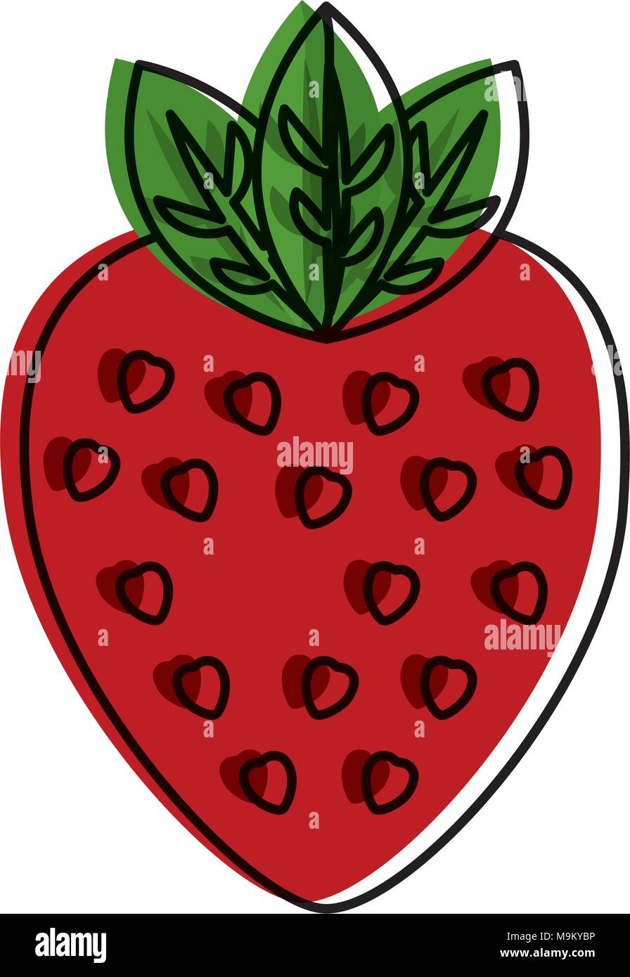La nutrition des fraises fraîches de régime de vie sain Illustration de Vecteur