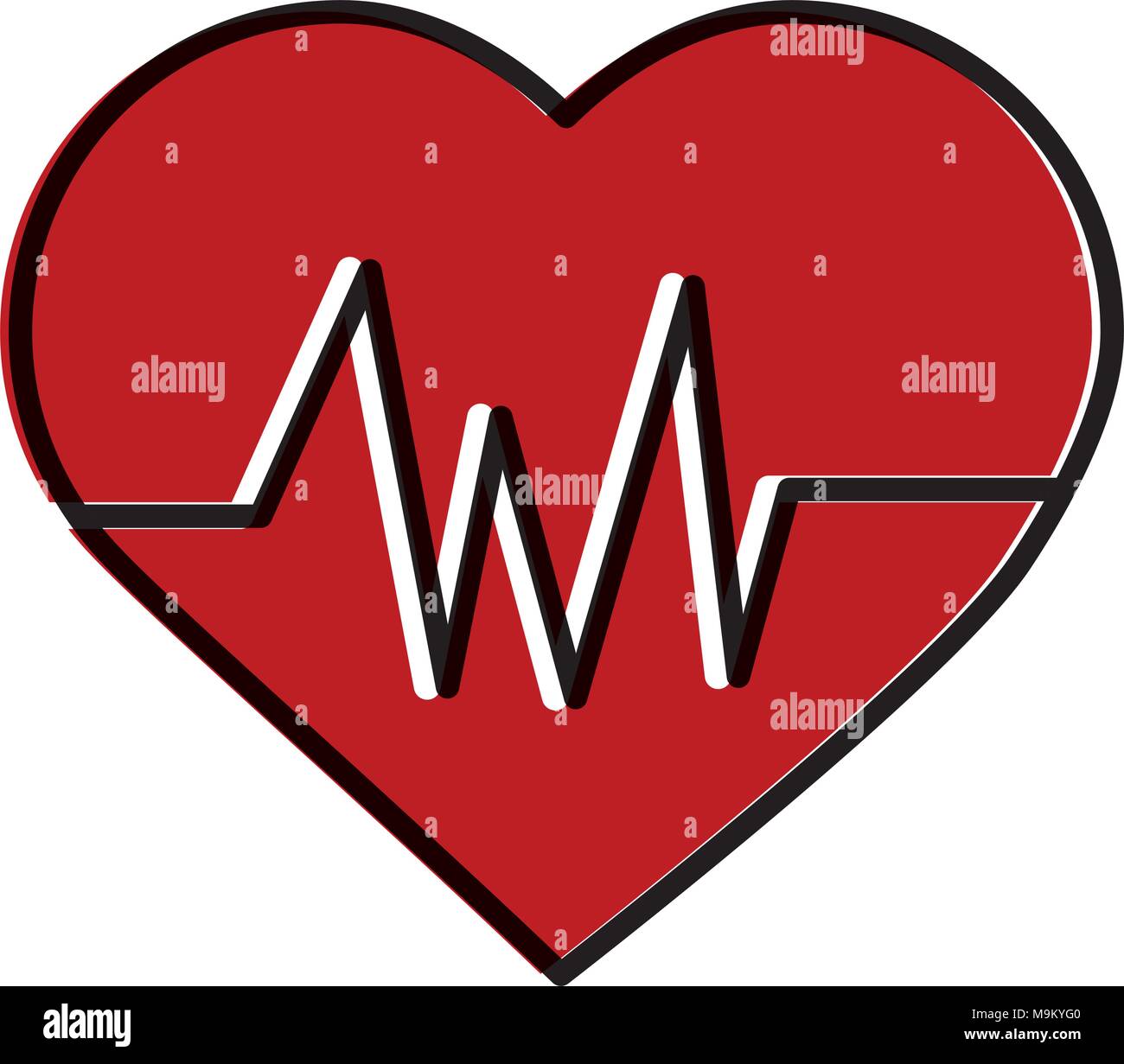 Mode de vie sain cardiologie fréquence cardiaque Illustration de Vecteur