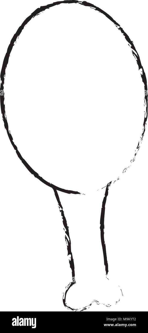 Cuisse de poulet à rôtir de droit alimentaire Illustration de Vecteur