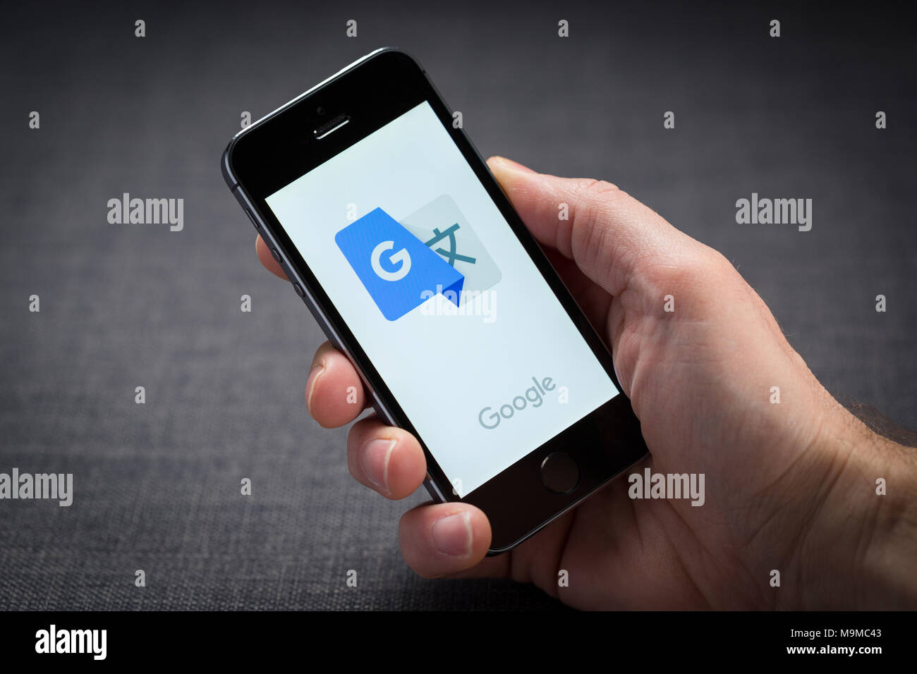 Google Translate app sur un iPhone Banque D'Images