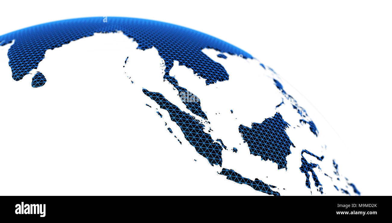 Concept monde Planète Terre de rendu 3D Banque D'Images